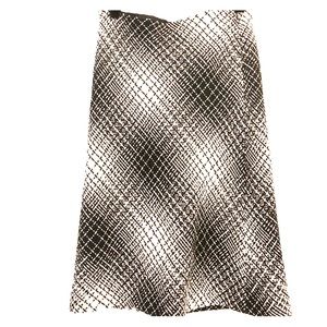 Wool tweed plaid black and white pencil skirt.